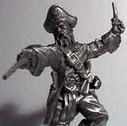 Blackbeard, brass statuette