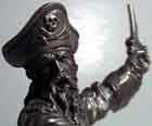 Blackbeard, brass statuette