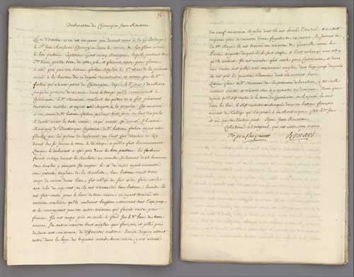 Declaration made by Sieur Jean Rousseau, surgeon on the Bon-Pasteur, of Honfleur, Captain Grout, concerning the capture of this ship by the forbidding off Guadeloupe
